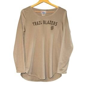 New NBA Portland Trail Blazers Women's Shirt Long Sleeve Size Medium Basketball